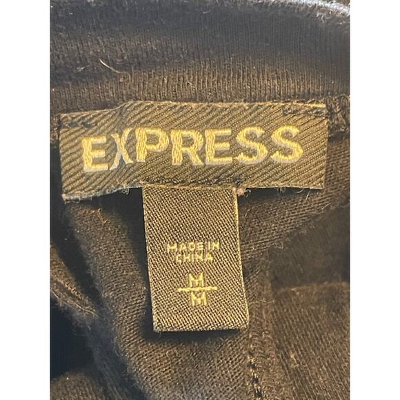 Express Size Medium‎ Sleeveless Black Knit Top with Sequins Front - Picture 4 of 5